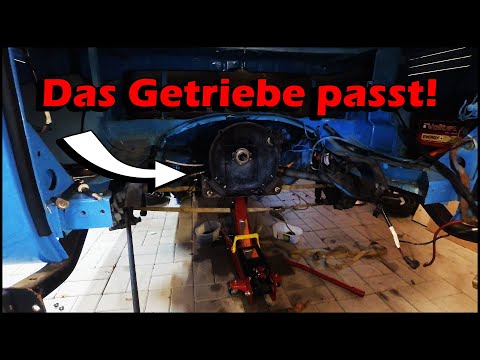Das Getriebe passt endlich in den Bulli | VW T1