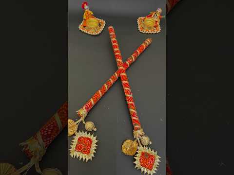 Newspaper Se Banaye Dandiya…🥢 #diy #dandiya #crafternehadangi