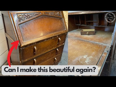 AMAZING RESTORATION of a 1930's Writing Bureau by Jentique Furniture