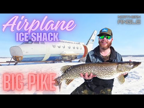 Airplane Ice Shack - Big Pike in Saskatchewan
