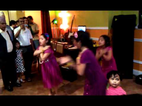 Prasika, Abhilasha, Aarju dancing in Salaam Namaste bollywood @ Nepali New Year Party, Tampa, FL