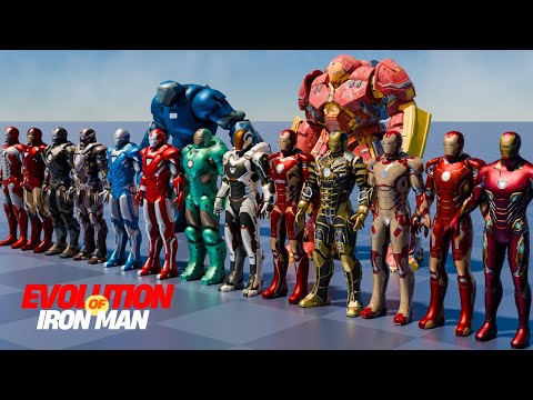 Evolution of Iron Man Suits | 3D Comparison (Mark 1 to 85)