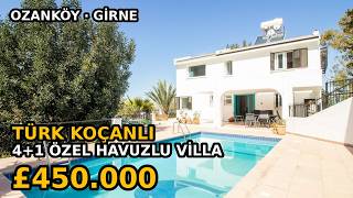 Ozanköy'de Türk Koçanlı 4+1 Havuzlu Villa Turu - Bellapais Manzarası, 