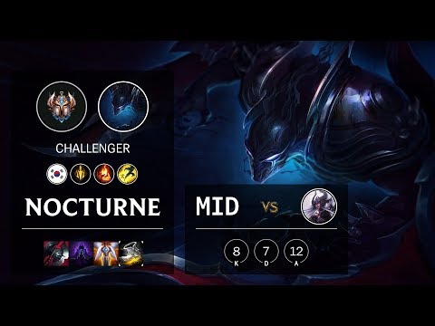 Nocturne Mid vs Syndra - KR Challenger Patch 10.9