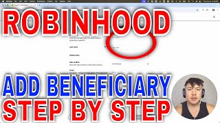 ✅ How To Add Beneficiary To Robinhood Account 🔴