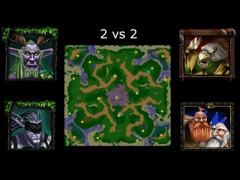 Warcraft 3 2 vs 2 : KODOS_FORSAKEN(O) & WEAREFOALS(H) vs Tiger(N) & European(N)