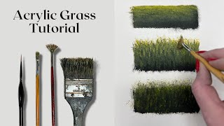 GRASS with Acrylic Paint for Beginners