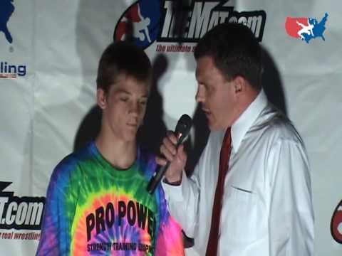 Cadet Greco-Roman 112 pound Champion Jack Hathaway of Iowa