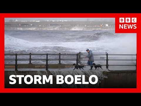Storm Boelo clean-up begins as thousands left without power in UK | BBC News