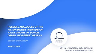 Lecture 3.Possible analogues of the Hilton Milner theorem for Paley graphs of square order and Peis