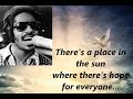 Stevie Wonder A place in the sun (lyrics)