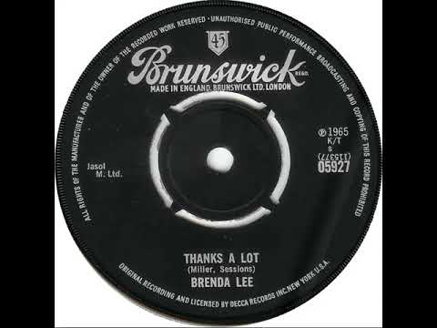 UK New Entry 1965 (33) Brenda Lee - Thanks A Lot