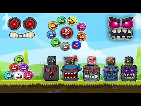 RED BALL 4 - Color Changing Tomato Ball with 'VOLUME 3 & 5 GHOSTS'  Battle with All Volume Bosses