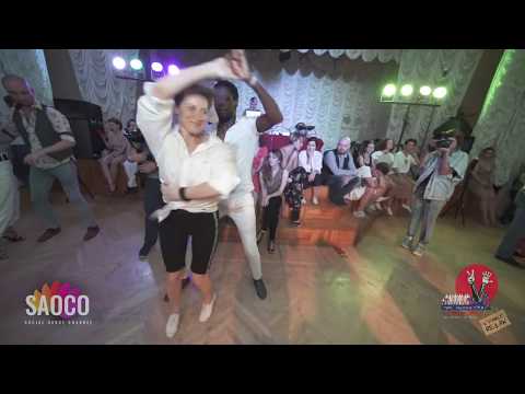 Tamba Salsache Hissirou and Marina Vanyushina Salsa Dancing at 3 Front Relax in Lendvorets, 02.08.19