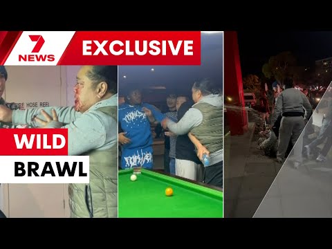 Brawling billiards players caught in wild pool hall fight in Clayton | 7NEWS