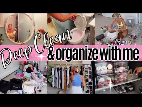 Master Bedroom + Bathroom Deep Clean, Organize & Declutter | Satisfying Cleaning Motivation