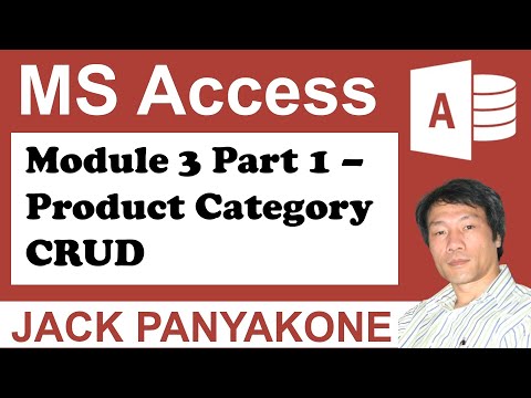CMS: Module 3 Part 1: Product Category CRUD operation in Microsoft Access