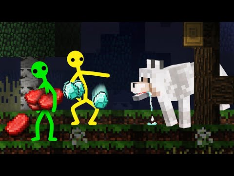 Minecraft, But There Are Random Drops - Stickman Animation