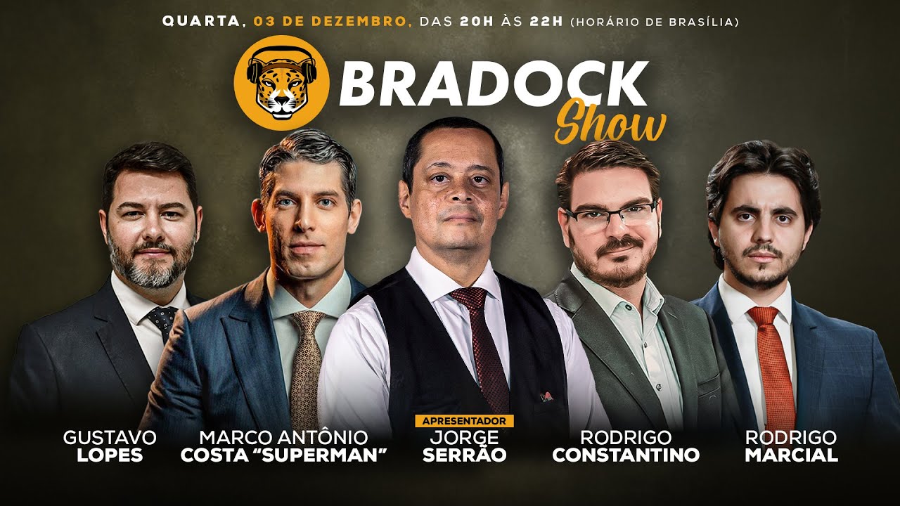 Bradock Show 03/12/25 - Serrão, Rodrigo Constantino, Gustavo Lopes, Marco Antonio e Rodrigo Marcial
