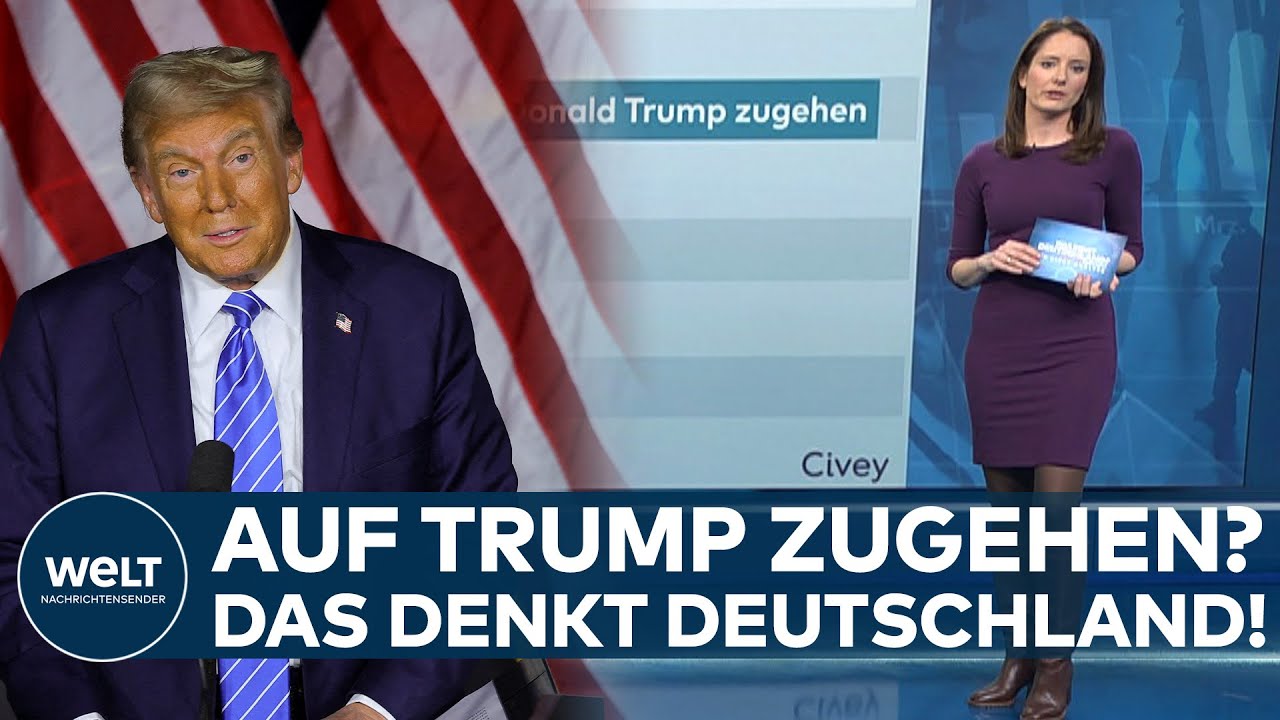 Civey-Umfrage: Soll Deutschland politisch auf Donald Trump zugehen oder die Konfrontation suchen?