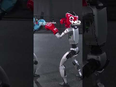 Humanoid robots gear up for boxing debut in Hangzhou #shorts #nocomment #robot