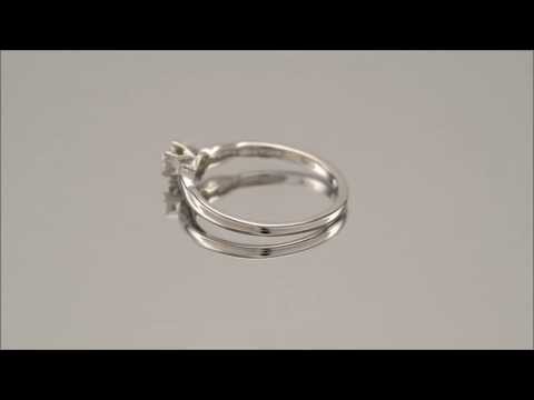 9ct White Gold 5pt Diamond Twisted Ribbon Band Ring - D6865