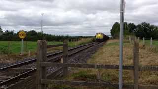 preview picture of video 'Iarnród Éireann's GM 071 Class #074 hauling timber!'