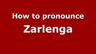 How to pronounce Zarlenga