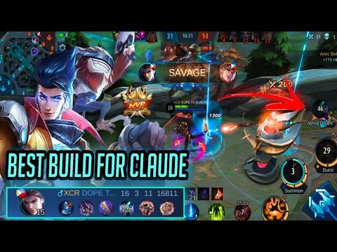 Claude Best Build For 2021 | Ez savage | GAMEPLAY | MLBB