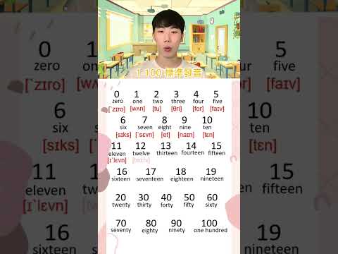 1-100標準讀法 #英文發音 #英文單字 #shorts
