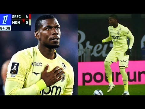 Paul Pogba debut substitution vs Rennes vs AS Monaco, Paul Pogba Highlights vs Rennes