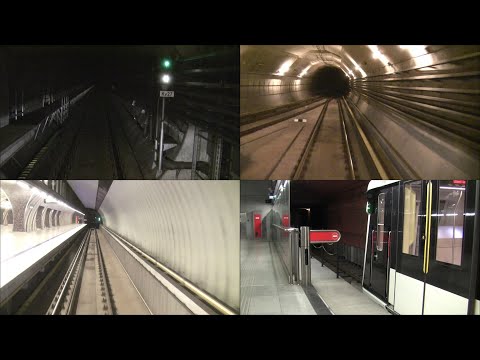 ᴴᴰ Budapest Metro: Line 4 (full) front view (1/2)