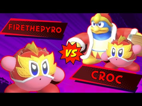 Croc (King Dedede/Wrestler) vs FireThePyro (Wrestler) - Kirby Fighters 2 - Nebula Nights 3