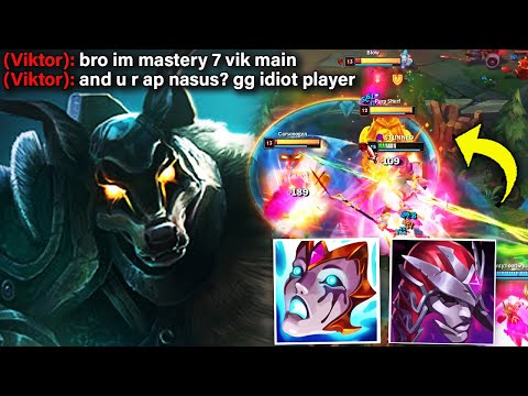 The enemy team camps me but I'm AP Nasus so I counter them by burning them to death