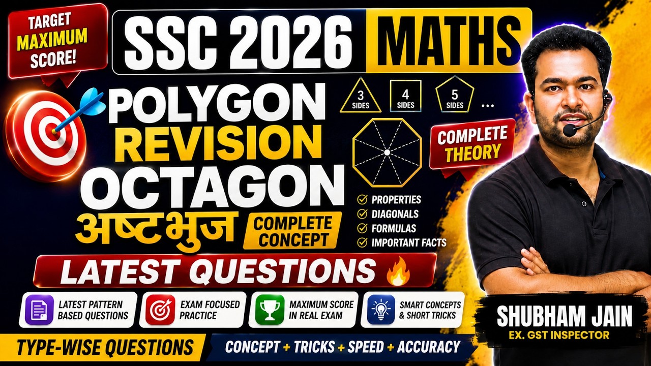 Geometry 2026 🔥 | All Polygon Formulas + Octagon Complete Theory & Latest Questions | Shubham Sir