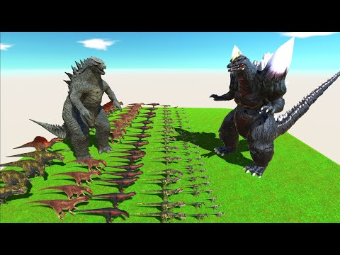 Dinosaurs Revolt Battle With Godzilla 2014 | Who can defeat Space Godzilla?