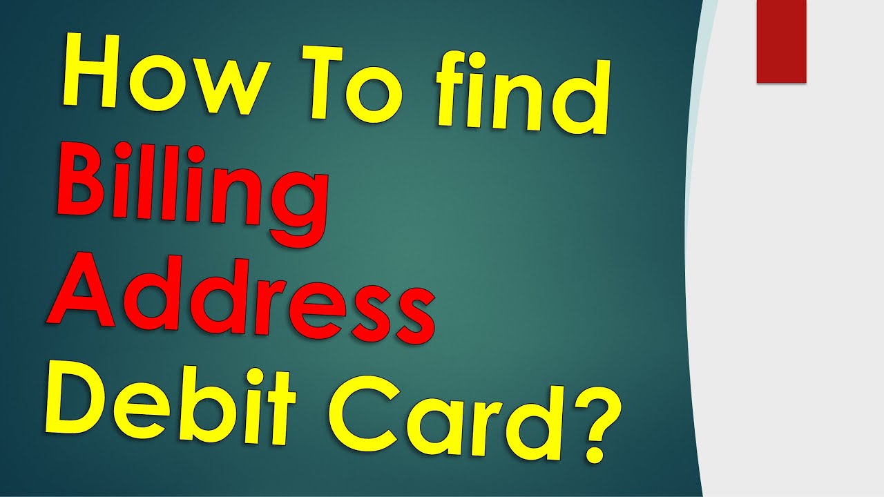 What is the billing address for a card?