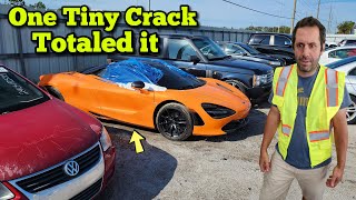 I Found a Brand New $300,000 McLaren at the Scrap Car Auction! You Won't Believe why it was Totaled!