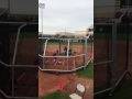 Makenzie Dunbar hitting at Texas A&M Camp 2017