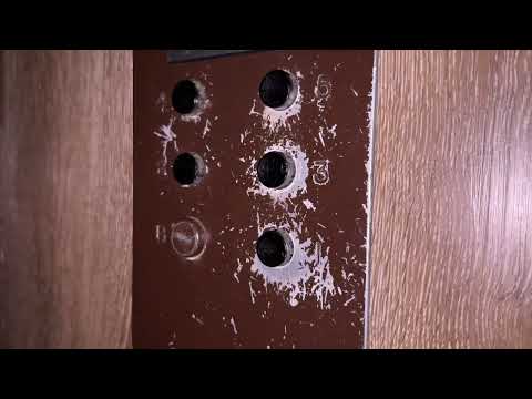 AMAZING! Vintage Armor Traction Elevator with BLACK BUTTONS at 141 W. 41st St. in New York City, NY.