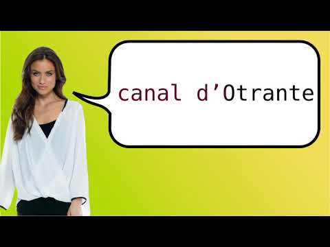 How to say 'Strait of Otranto' in French?