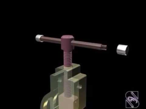 Pipe vice Assembly Drawing #Animation #Assembly drawing Video