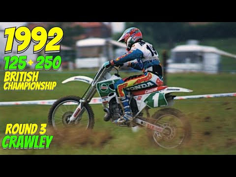 1992 MOTOCROSS 125 & 250 BRITISH CHAMPIONSHIP from CRAWLEY - ROUND 3