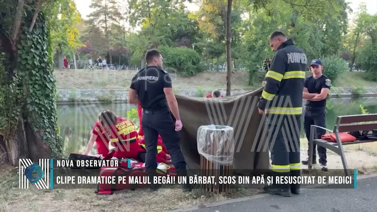 Clipe dramatice pe malul Begăi! Un bărbat, scos din apă și resuscitat de medici