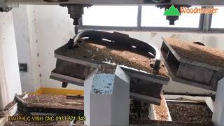 Máy 4 trục 16 dao chạy tựa lưng ghế hiệu quả, nắng suất cao