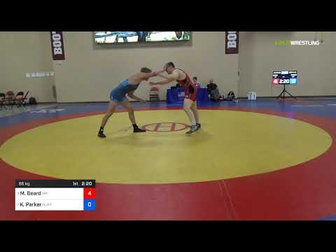 2018 Marine Corps US Open/UWW Junior Freestyle 86 Con 8 #2 - Michael Beard (MP) Vs. Kevin Parker (