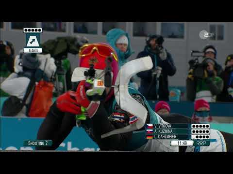 OG-2018. Laura Dahlmeier - olympic champion in pursuit