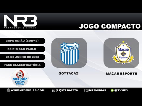 Goytacaz 2x2 Macaé Esporte - Copa União de Futebol de Base (Sub-14) COMPACTO