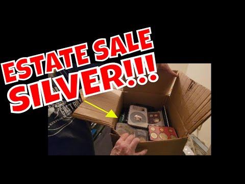 Huge Box of SILVER COINS, MORGANS, MINT & PROOF SETS at a Estate Sale!