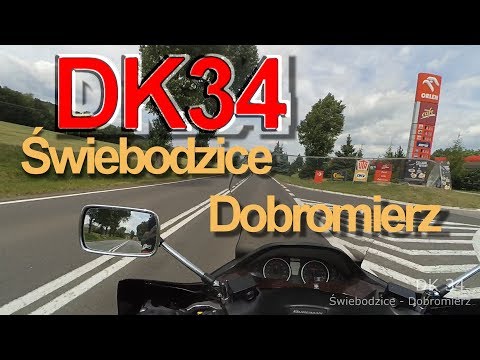 DK34 Świebodzice Dobromierz na pokładzie maxiskutera Suzuki Burgman 400 Ride onboard